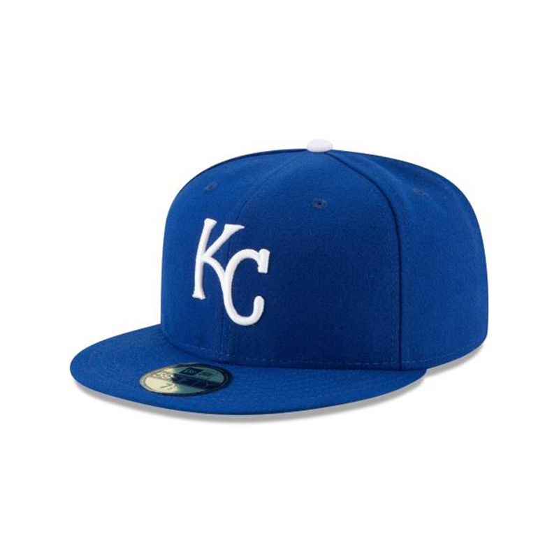 MLB Kansas City Royals Authentic Collection 59Fifty Fitted (NDX0685) - Blue New Era Caps